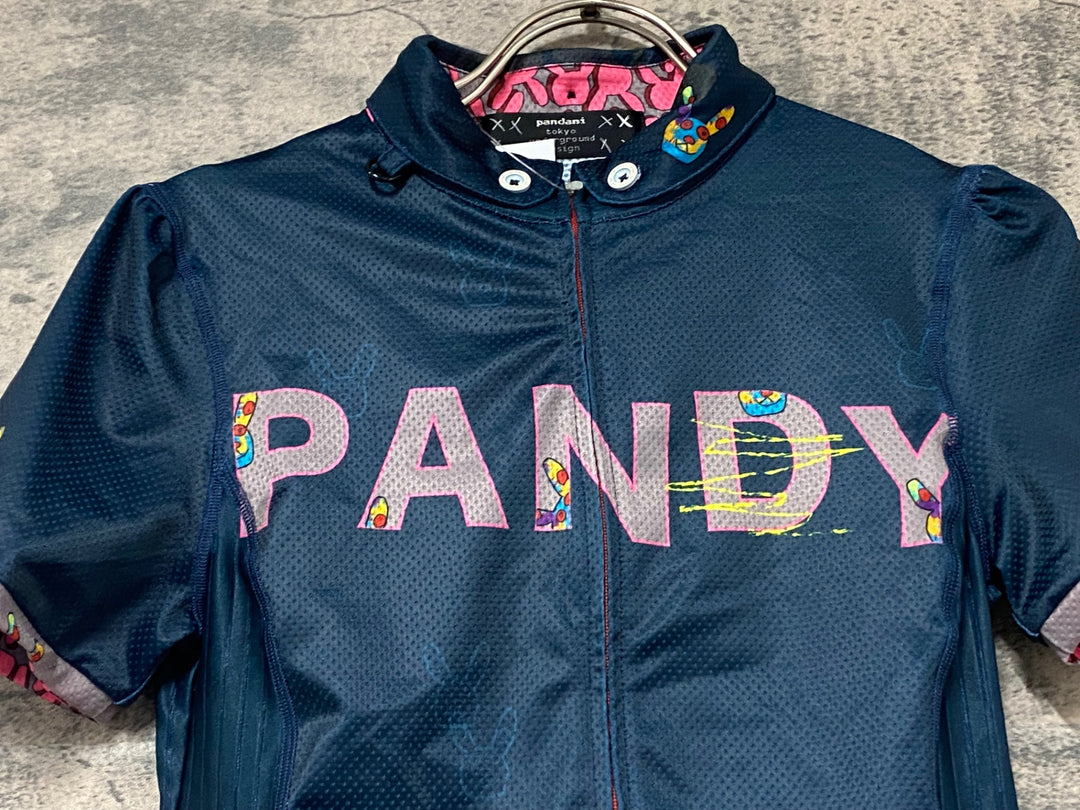 KK465 パンダーニ Pandani 半袖 サイクルジャージ 濃紺 XS レディース