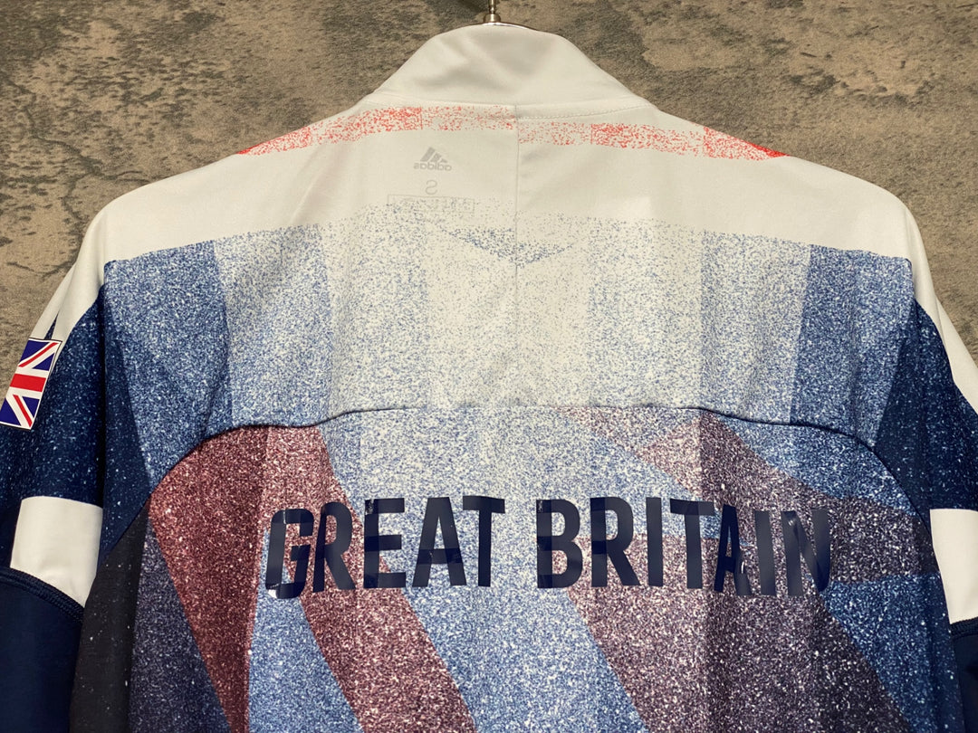 KG333 アディダス adidas 半袖 サイクルジャージ 白 赤 紺 S GREAT BRITAIN