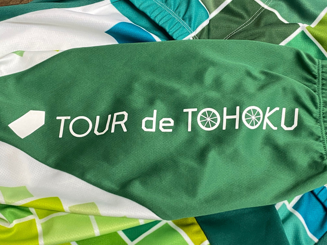 KL679 ルコックスポルティフ le coq sportif 半袖 サイクルジャージ 白緑 M