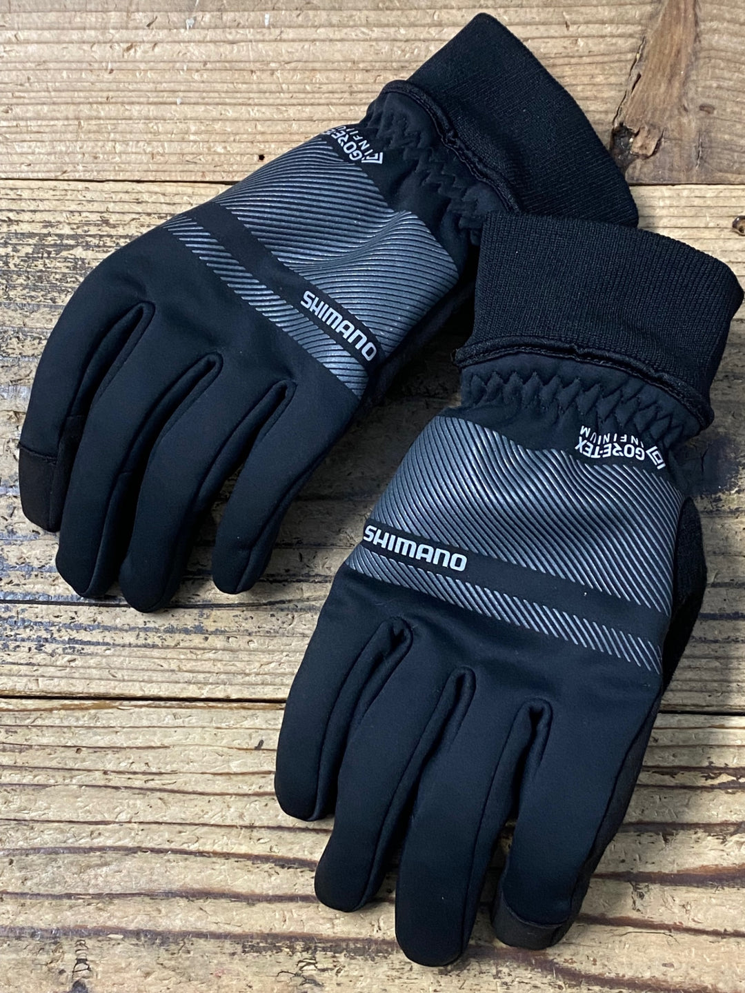 KH750 シマノ SHIMANO 長指 ウィンターグローブ 黒 L 裏起毛 GORE TEX INFINIUM