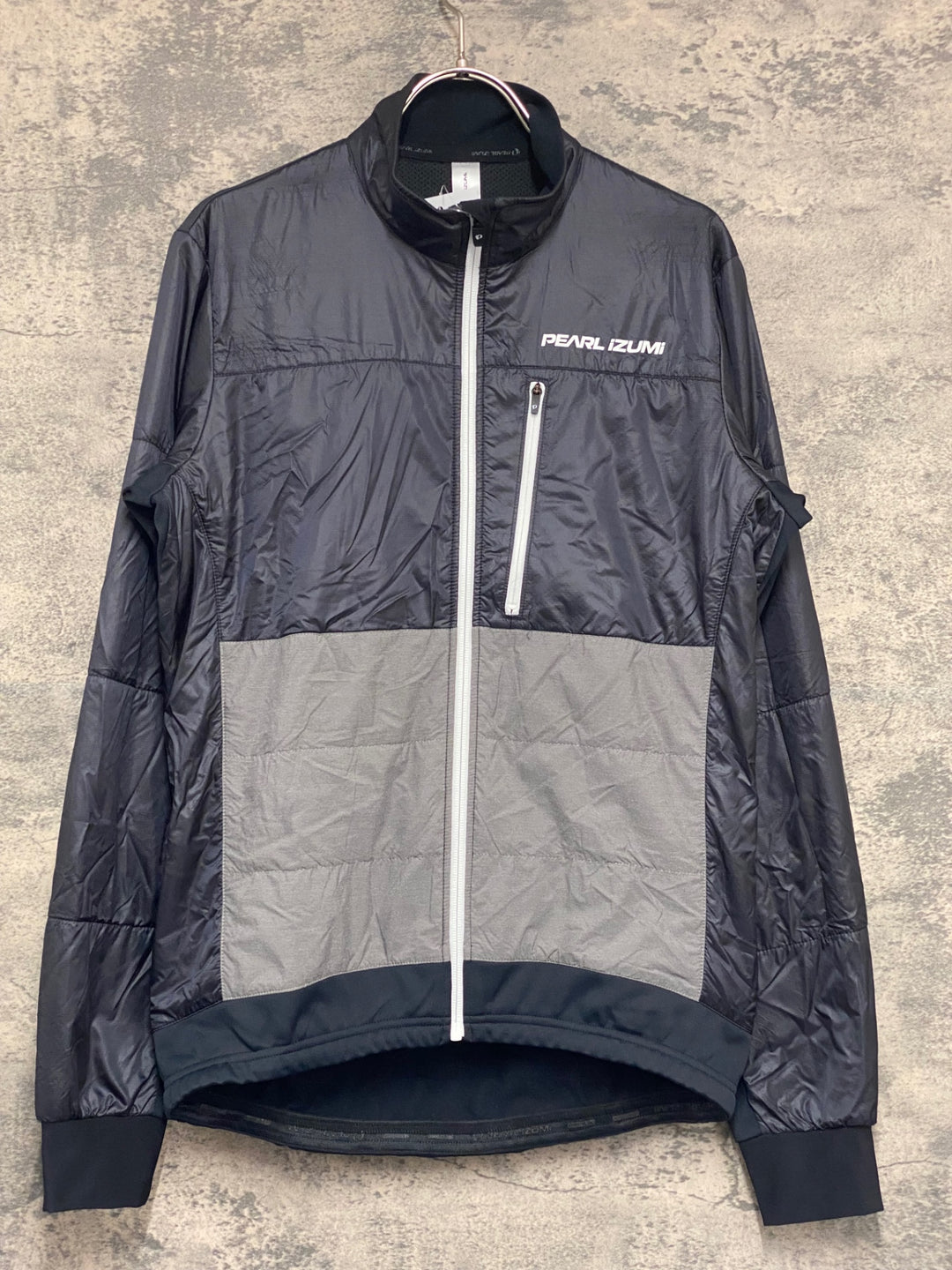 KE427 パールイズミ PEARL iZUMi 長袖 サイクルジャケット 紺 グレー M 裏起毛