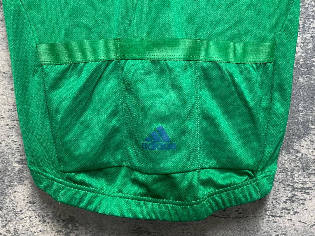 JS582 アディダス adidas 半袖 サイクルジャージ 緑 M