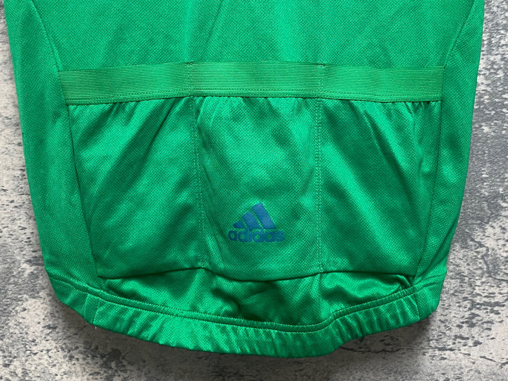 JS582 アディダス adidas 半袖 サイクルジャージ 緑 M