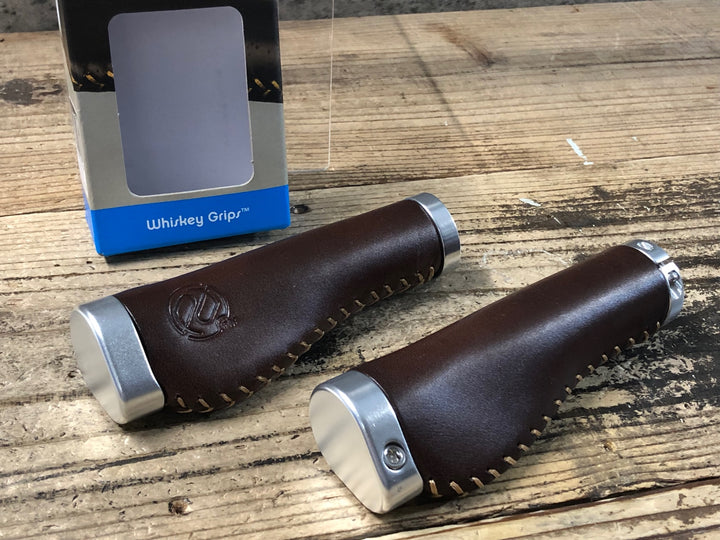 KL120 PDW Whiskey Leather Lock-on Ergo Grips グリップ ブラウン
