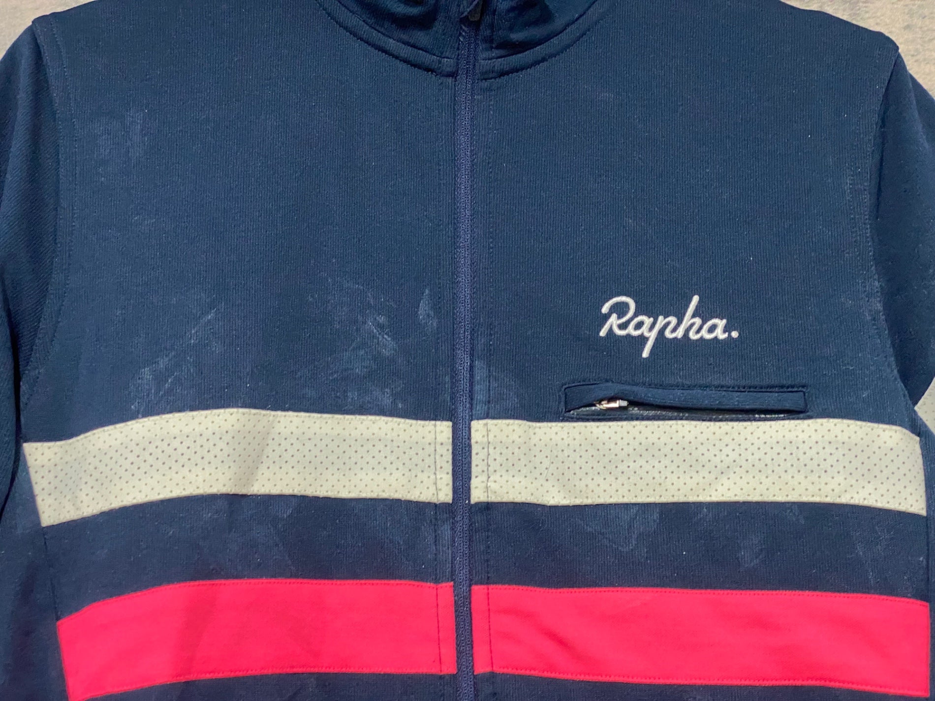 KI169 ラファ Rapha BREVET JERSEY 長袖 サイクルジャージ ネイビー M