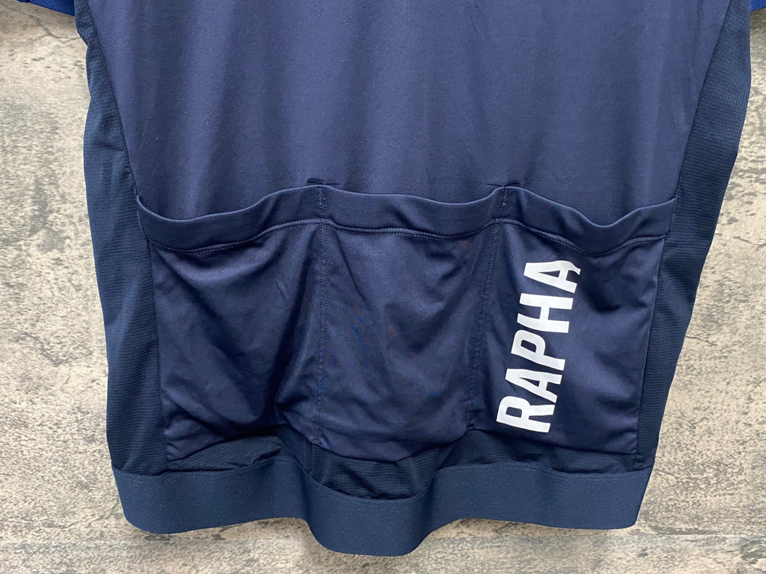 JQ002 ラファ Rapha PRO TEAM TRAINING JERSEY 半袖 サイクルジャージ ネイビー XL