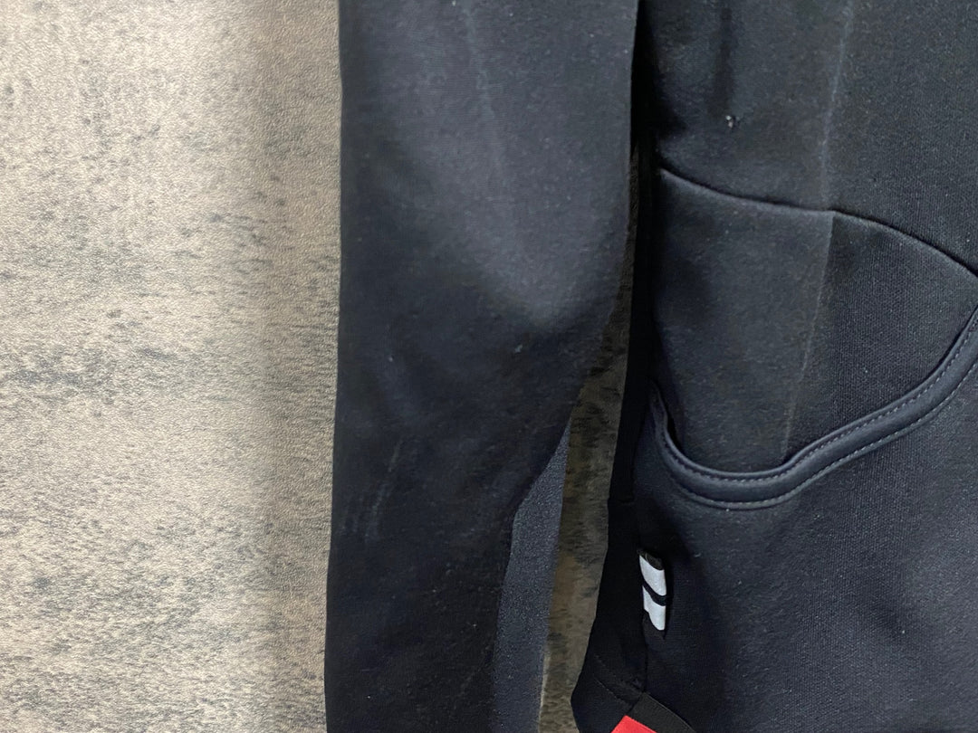 JT665 カステリ CASTELLI ロッソコルサ ROSSO CORSA 長袖 サイクルジャージ 黒 L 裏起毛 GORE WINDSTOPPER