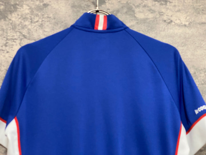 KF622 ルコックスポルティフ le coq sportif  半袖 サイクルジャージ 青 M