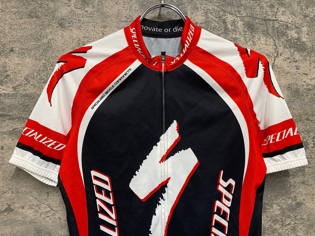 JR083 スペシャライズド SPECIALIZED 半袖サイクルジャージ 黒赤 S