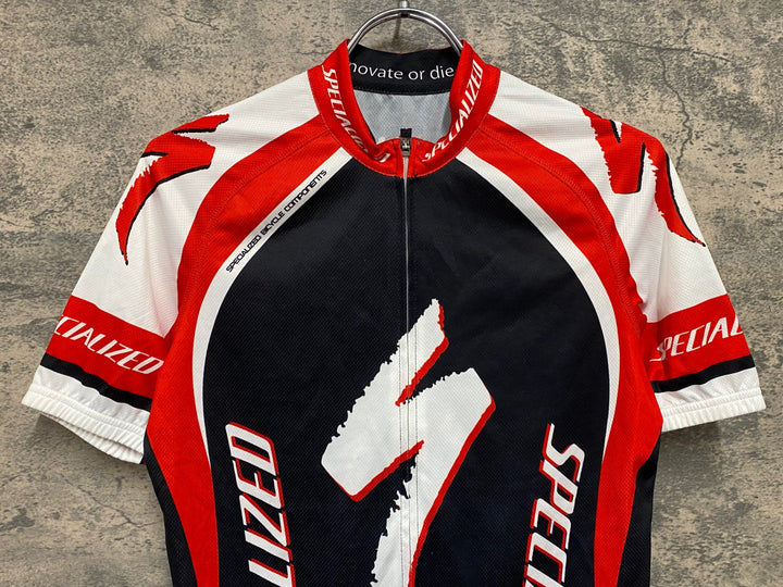 JR083 スペシャライズド SPECIALIZED 半袖サイクルジャージ 黒赤 S