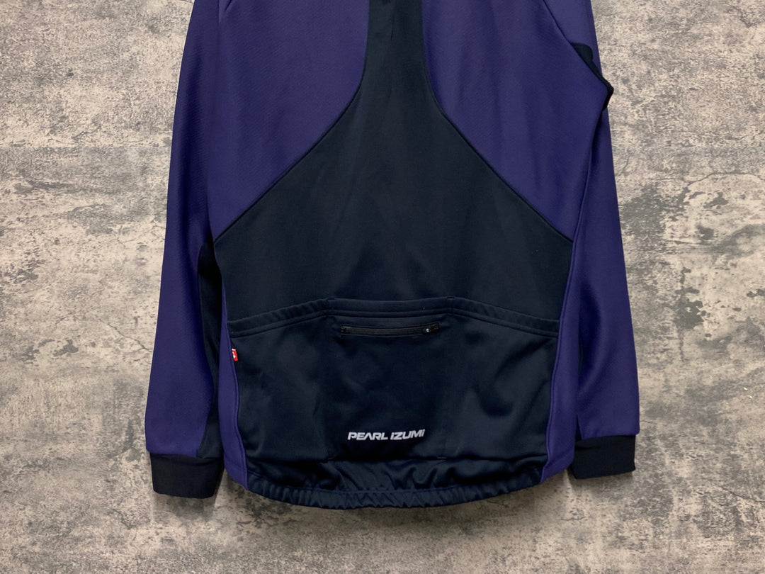 JW390 パールイズミ PEARL iZUMi 長袖 サイクルジャケット 紫 MEN'S L 裏起毛 防風 赤タグ