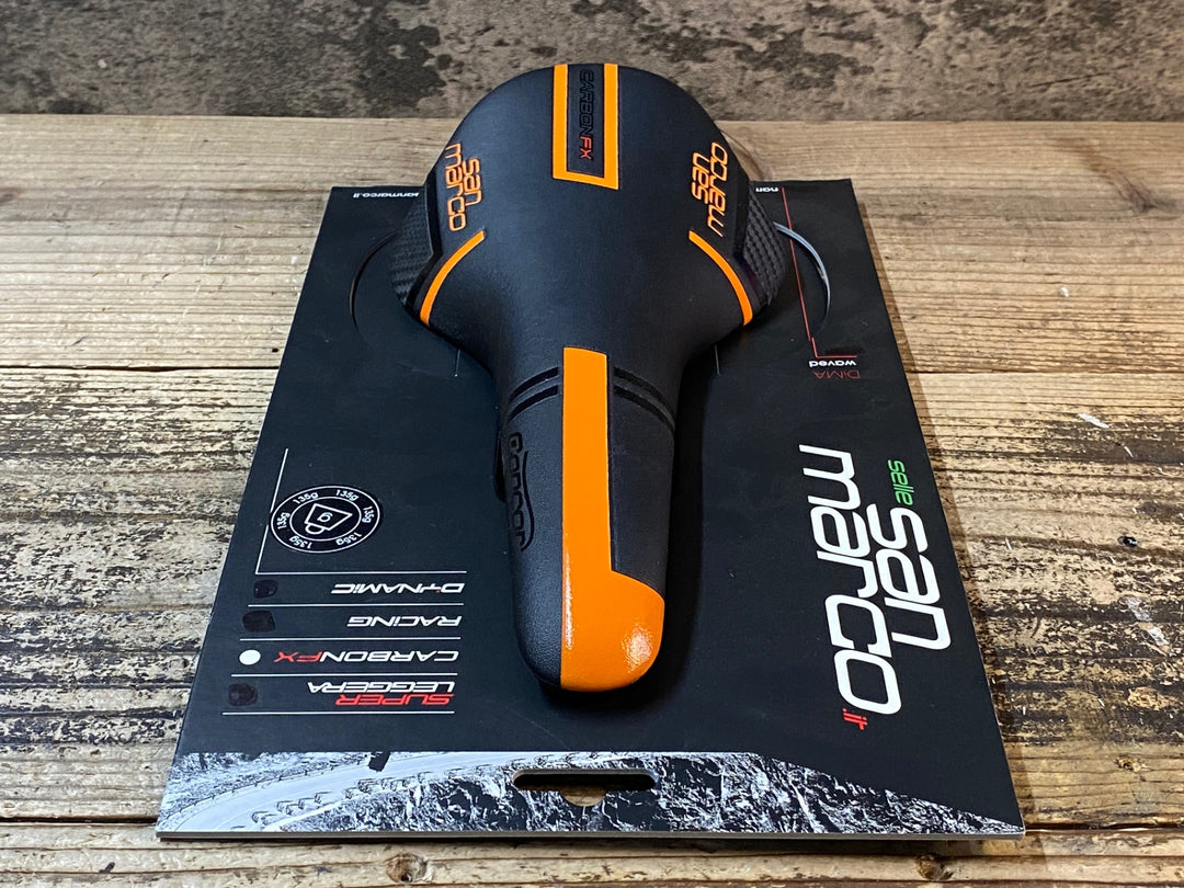 JR316 サンマルコ san marco CONCOR CARBON FX サドル 黒オレンジ NARROW CARBON レール