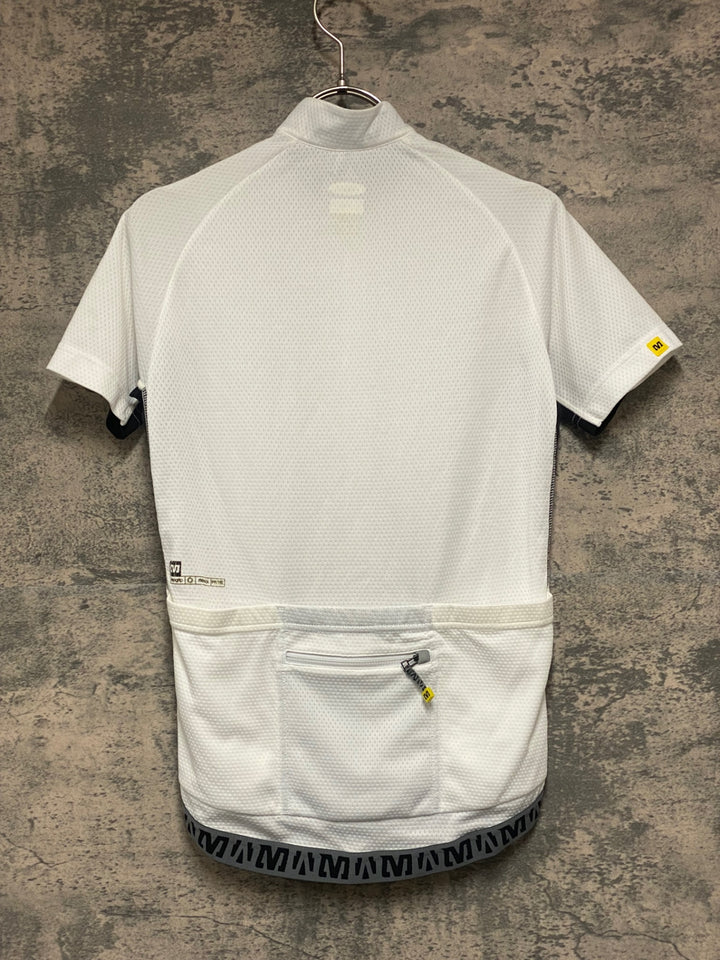 KG968 マヴィック MAVIC 半袖 サイクルジャージ 白 黒 S