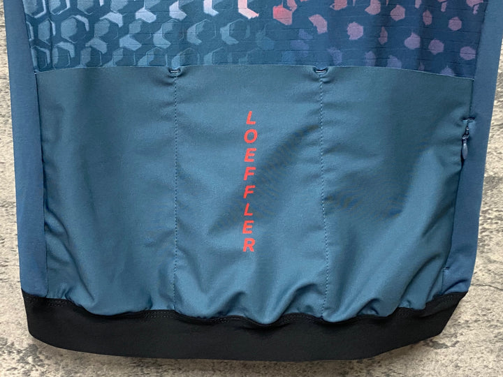 KJ224 Loffler 半袖 サイクルジャージ 紺赤 M MEN'S