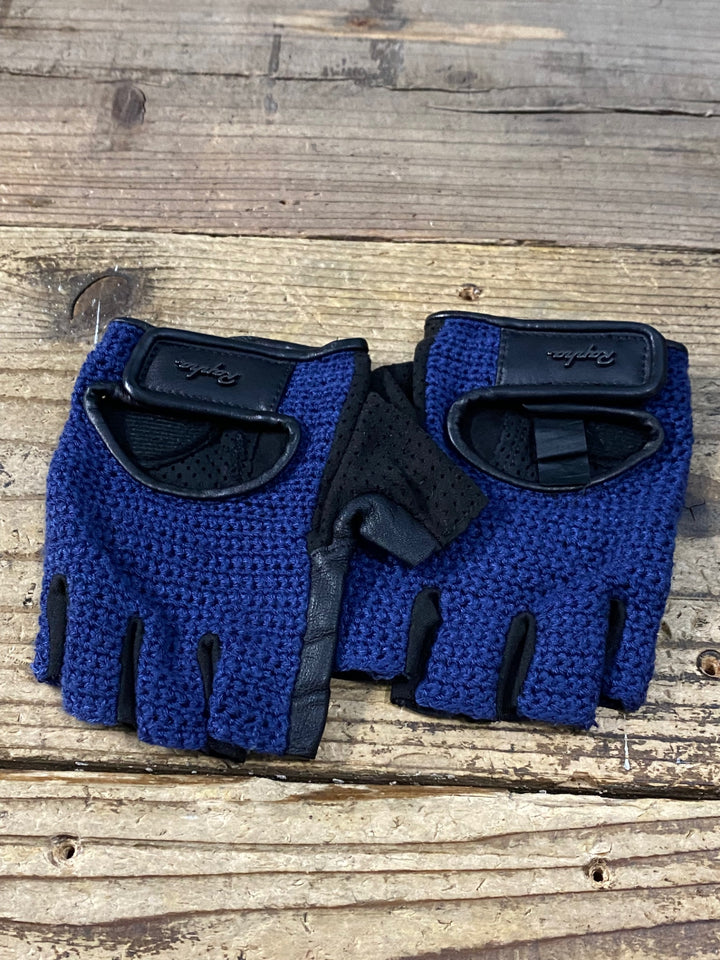 KH999 ラファ Rapha CLASSIC MITTS 指切り グローブ 紺 黒 ※サイズ不明