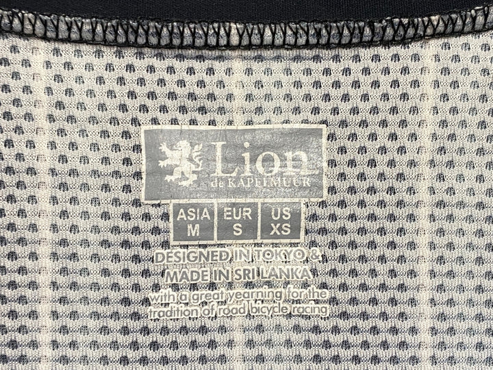 JY807 リオンドカペルミュール Lion de KAPELMUUR 半袖 サイクルジャージ 黒 M ※擦れ