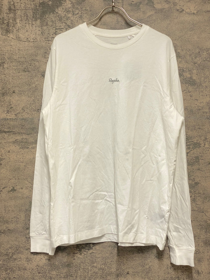KA619 ラファ Rapha MEN'S LONG SLEEVE COTTON T-SHIRT 長袖 Tシャツ 白 M