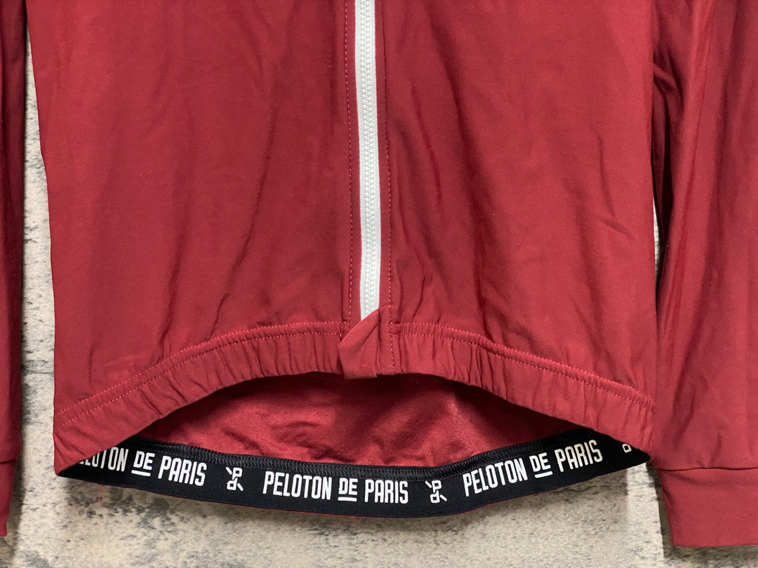 JN478 プロトンドパリ PELOTON DE PARIS 長袖 サイクルジャージ 赤 M ほつれあり