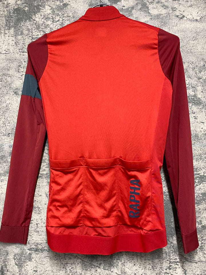KJ318 ラファ Rapha women's Pro Team LS Traning Jersey 長袖 サイクルジャージ 赤 XS