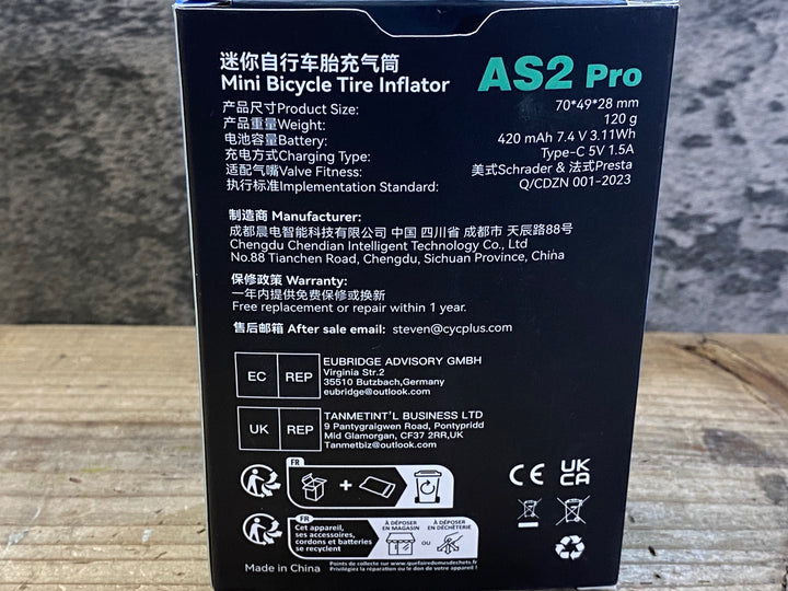 JV477 CYCPLUS AS2 Pro 電動ポンプ 動作確認済