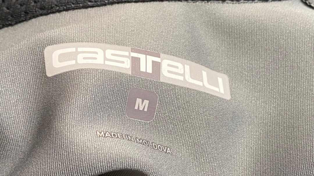 KL528 カステリ CASTELLI ロッソコルサ ROSSO CORSA GORE WINDSTOPPER 長袖 サイクルジャージ 黒 M タグカット