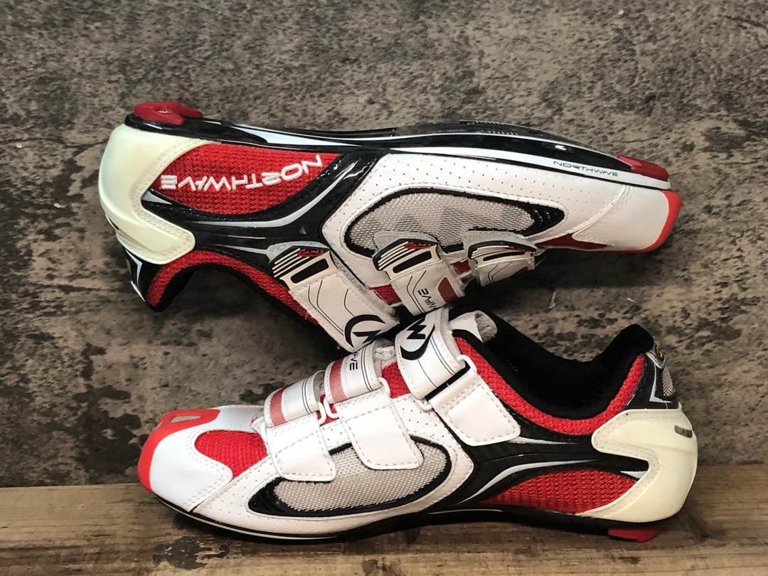JR510 ノースウェーブ NORTHWAVE AERLITE 3 shoes ビンディングシューズ 黒赤白 EU40