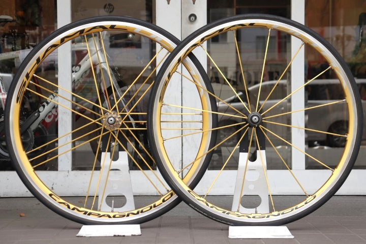 カンパニョーロ Campagnolo シャマルウルトラ ゴールド SHAMAL ULTRA GOLD アルミ チューブラー ホイールセット カンパ 11S/12S 【横浜店】