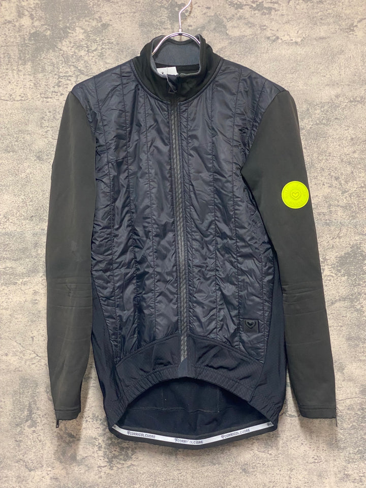 KP716 ピセイ PISSEI 長袖 サイクルジャケット 黒 L/4 裏起毛 中綿