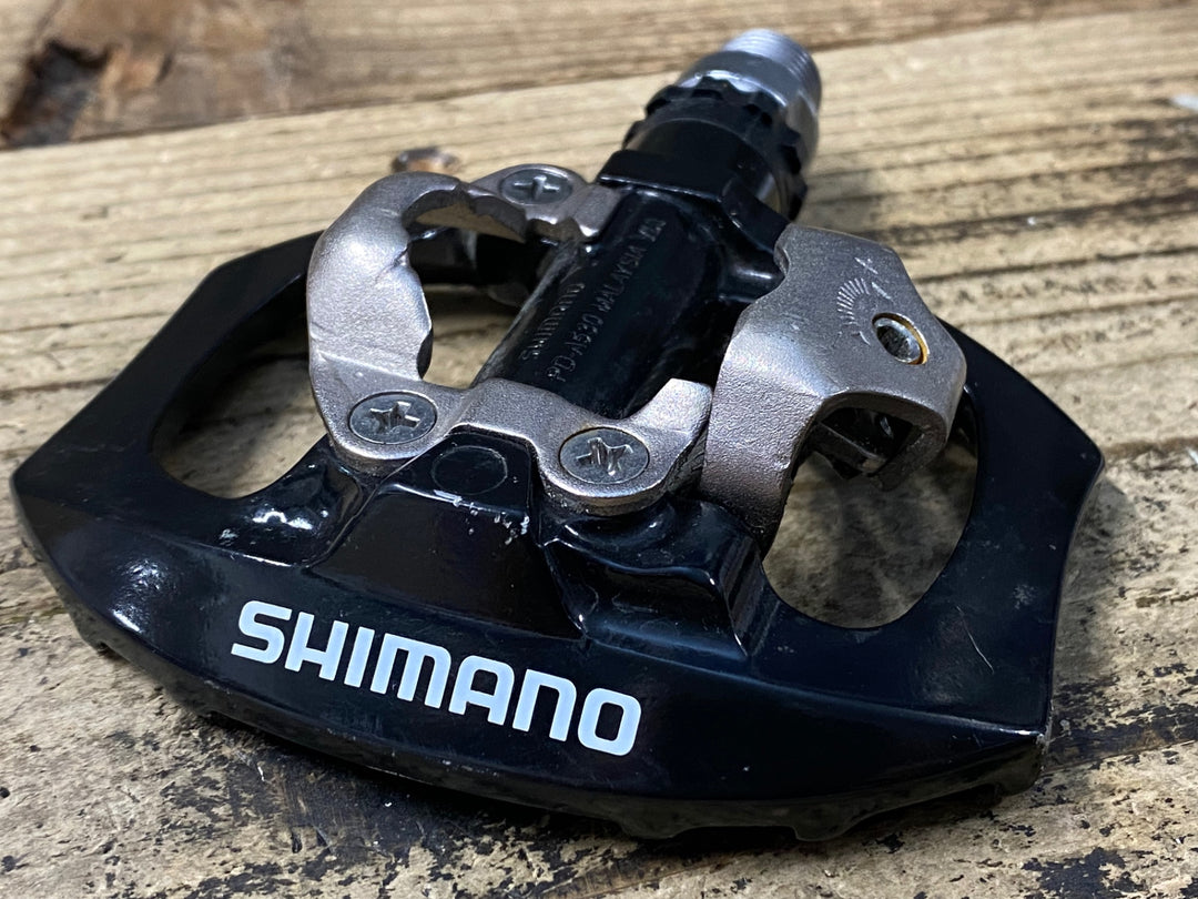 JZ519 シマノ SHIMANO PD-A530 ビンディングペダル 片面フラット 黒 SPD