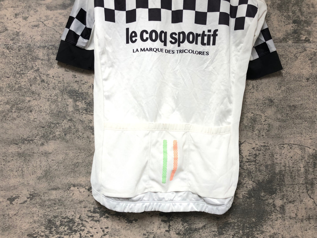 JX335 ルコックスポルティフ le coq sportif 半袖 サイクルジャージ 白 O