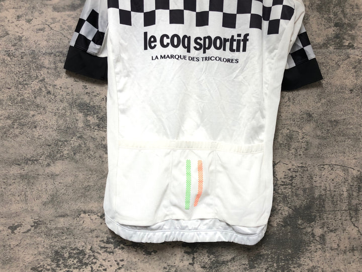 JX335 ルコックスポルティフ le coq sportif 半袖 サイクルジャージ 白 O