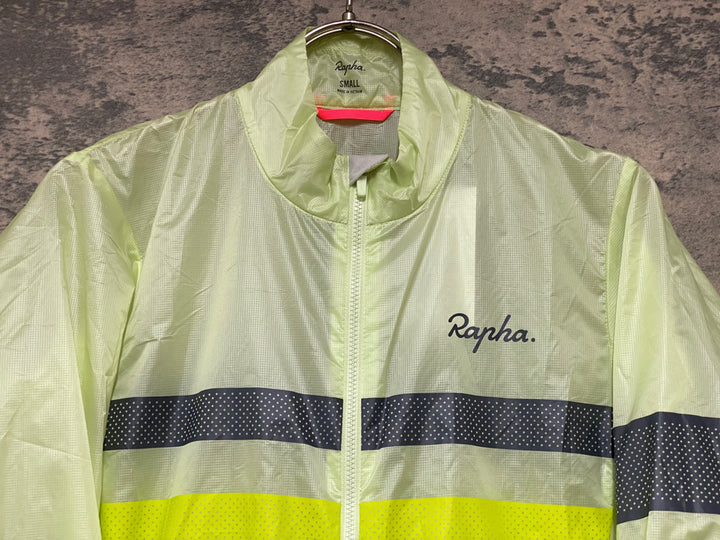 KG835 ラファ Rapha WOMEN’S BREVET WIND JACKET 長袖 ウインドブレイカー 黄緑 S レディース