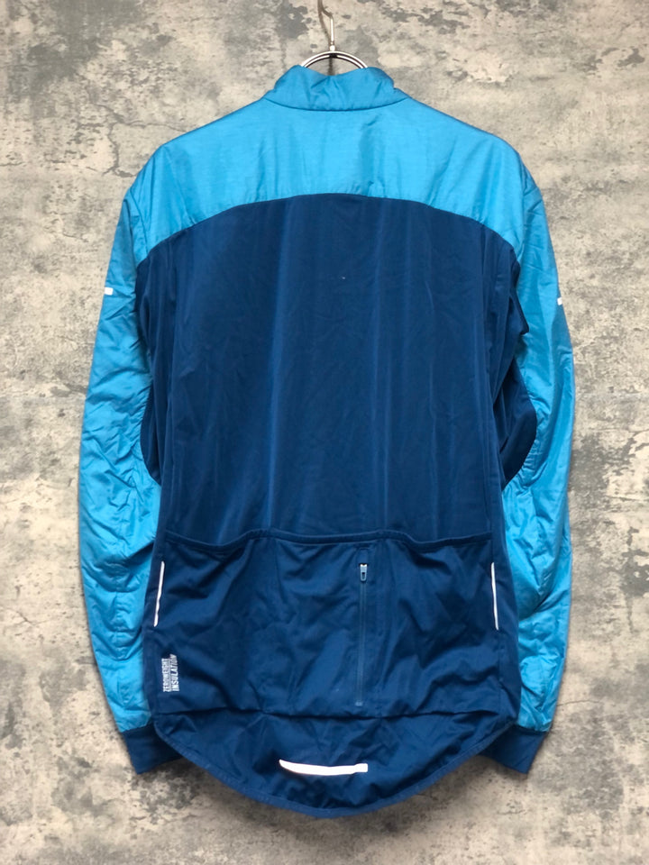 KL217 odlo 長袖 サイクルジャケット 水 青 S 裏起毛 中綿