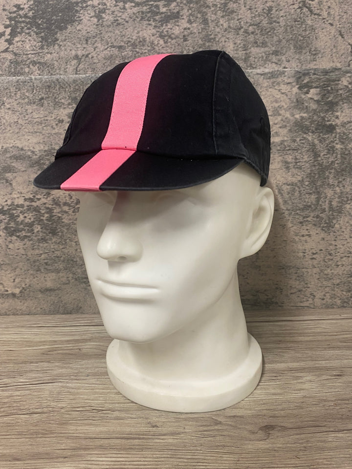 JS657 ラファ RAPHA CAP サイクルキャップ 黒 ピンク M