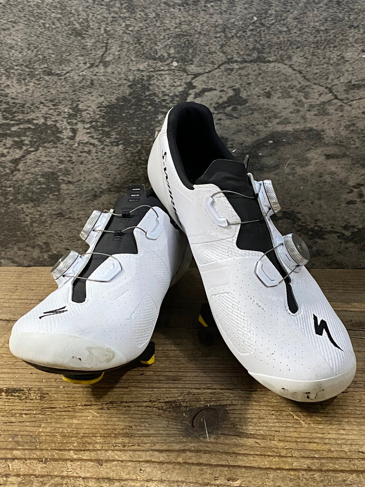 KH409 スペシャライズド SPECIALIZED S-WORKS トーチ TORCH ビンディングシューズ 白 TEAM EU41.5 SPD-SL