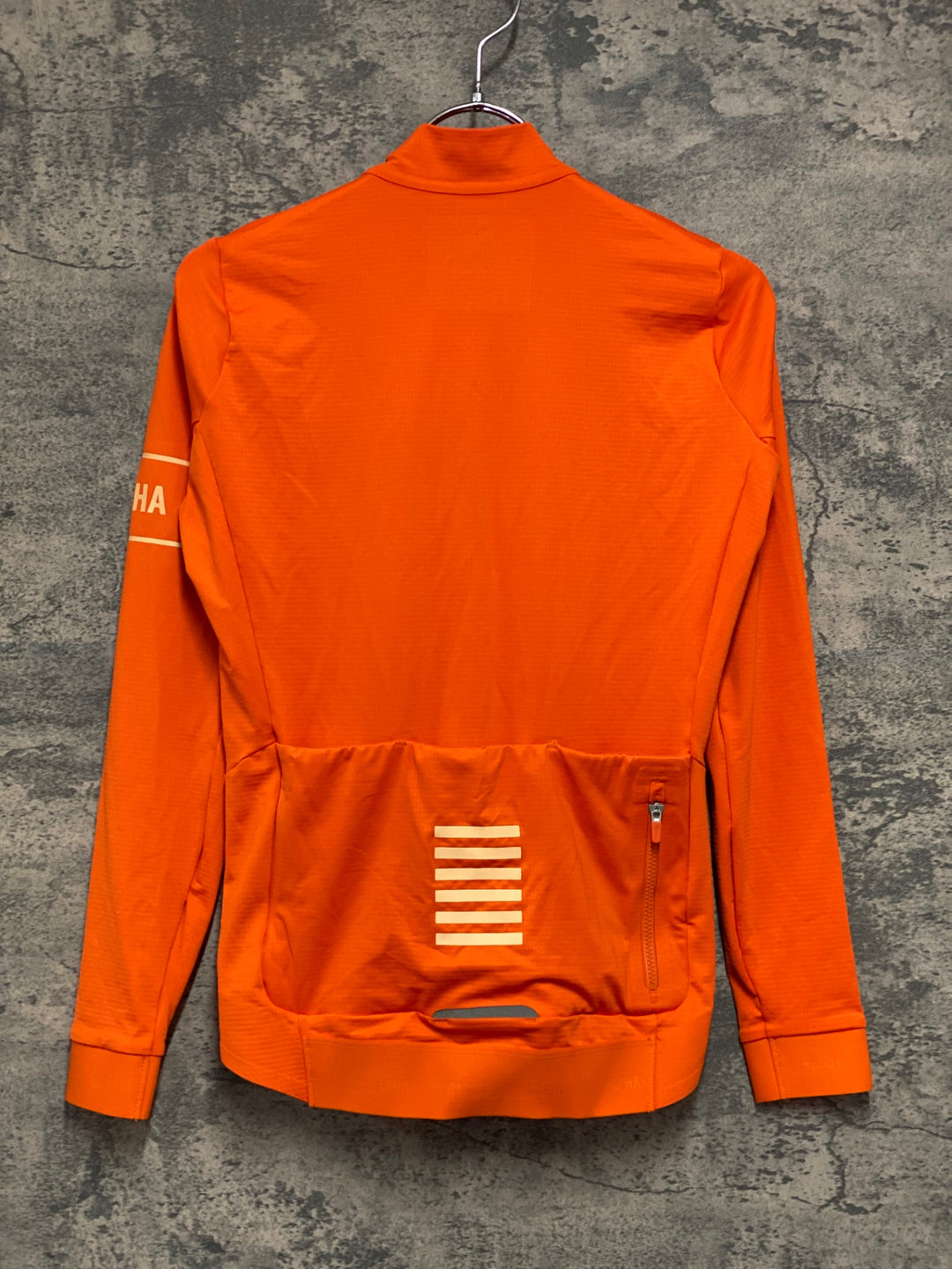 JE244 ラファ Rapha PRO TEAM LONG SLEEVE JERSEY 長袖 サイクルジャージ オレンジ XS 裏起毛