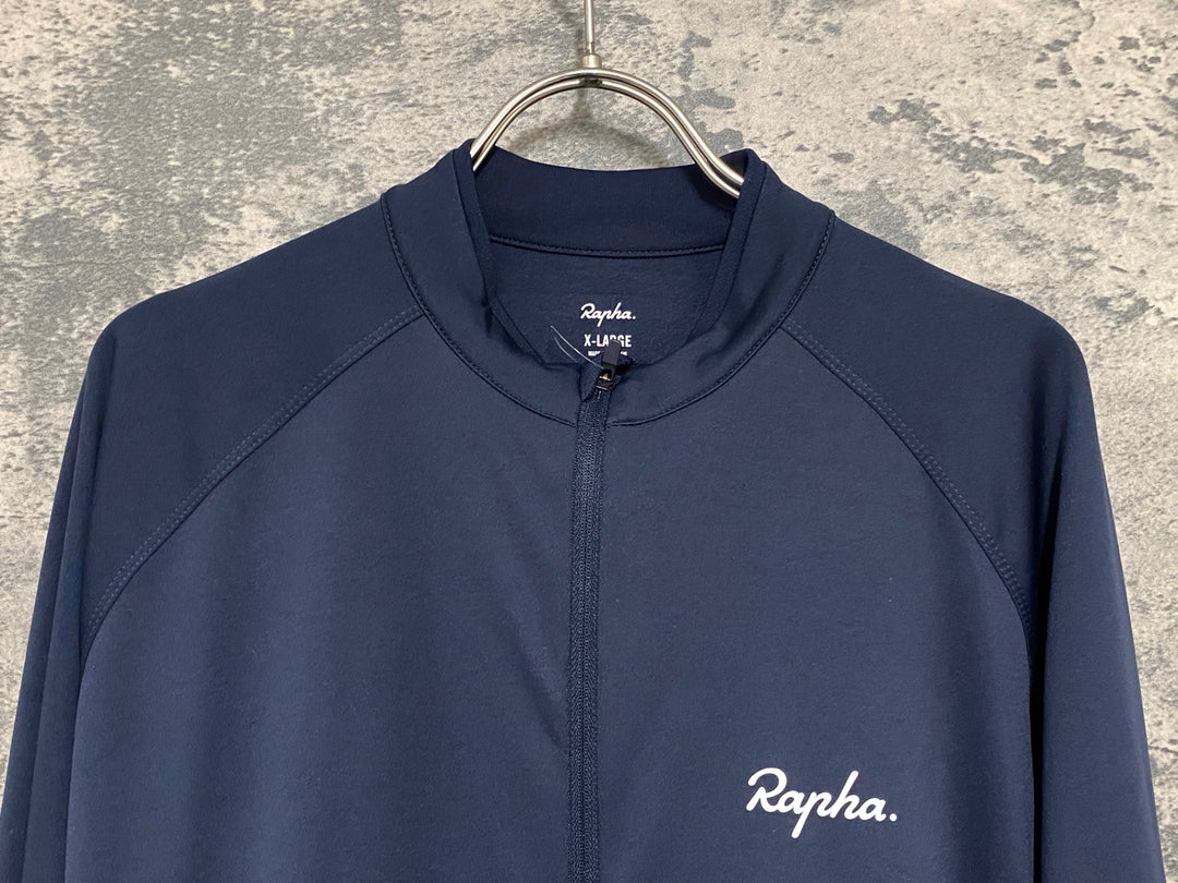 KH017 ラファ Rapha CORE LONG SLEEVE JERSEY 長袖 サイクルジャージ 紺 XL