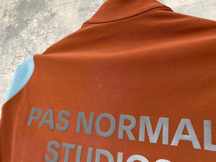 JY486 パスノーマルスタジオ PAS NORMAL STUDIOS Mechanism Thermal Long Sleeve Jersey 長袖 サイクルジャージ オレンジ スカイブルー S 裏起毛