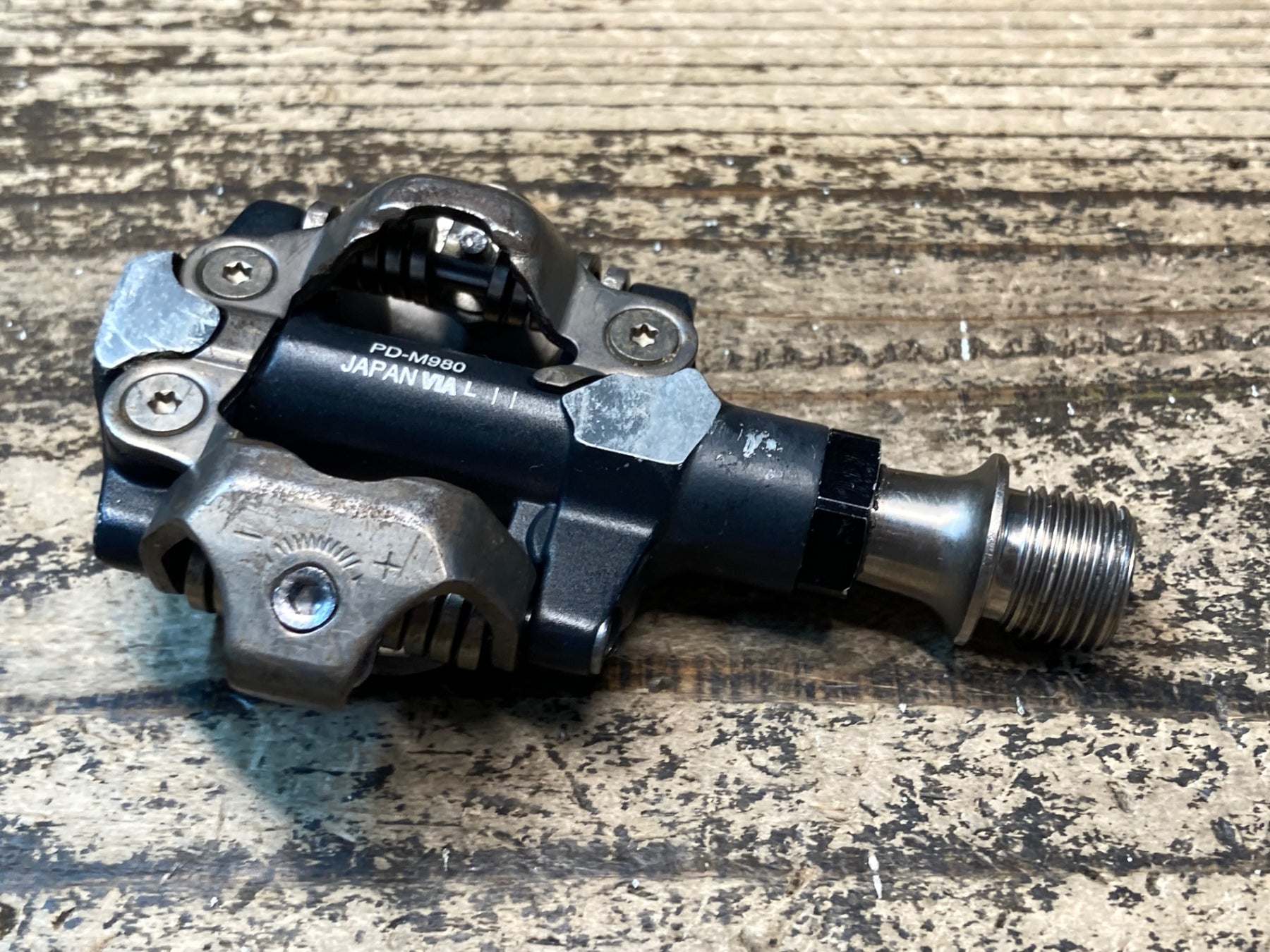JK754 シマノ SHIMANO XTR PD-M980 ビンディングペダル 左 ※サビ
