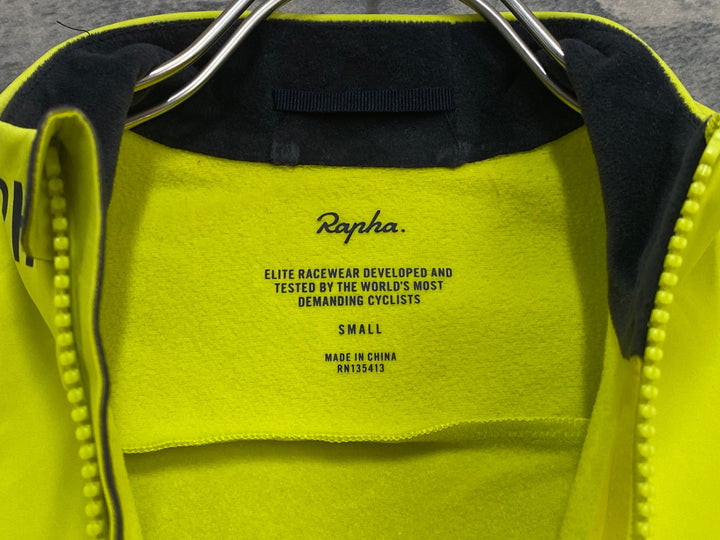 KM411 ラファ Rapha PRO TEAM TRAINING JACKET 長袖 サイクルジャケット 黄 S 裏起毛