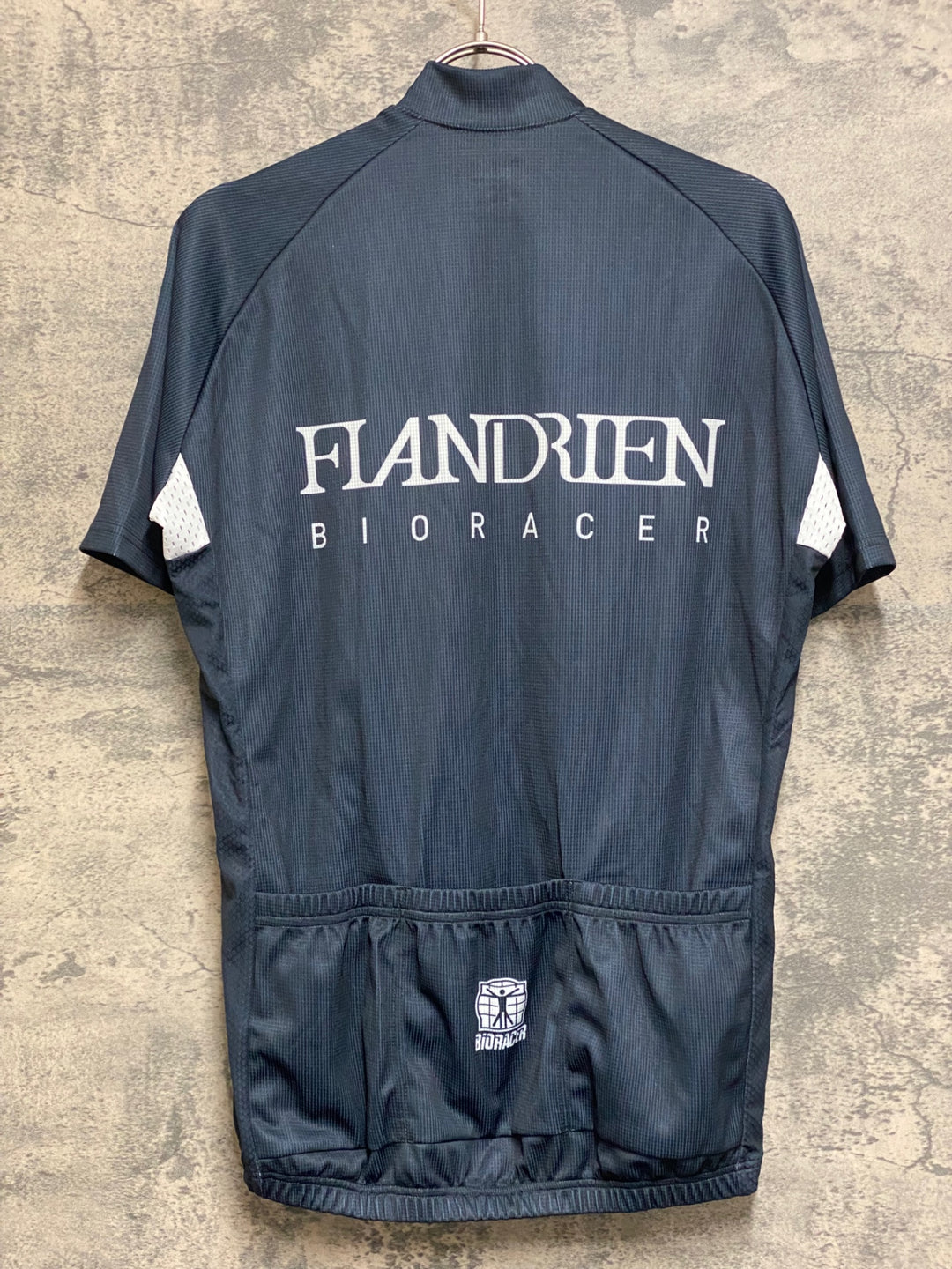 JS085 ビオレーサー BIORACER 半袖 サイクルジャージ グレー 白 4/L FLANDRIEN