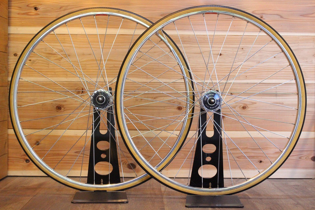 アラヤ ARAYA ゴールド GOLD リム / シマノ SHIMANO デュラエース DURA-ACE HB-7600 ハブ アルミ チューブラー ピスト ホイールセット 【名古屋店】
