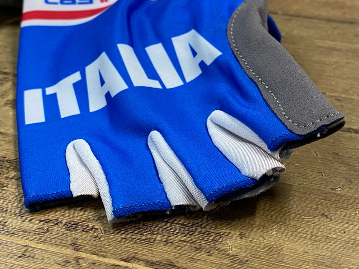 JV535 カステリ CASTELLI 指切 グローブ 青 ITALIA