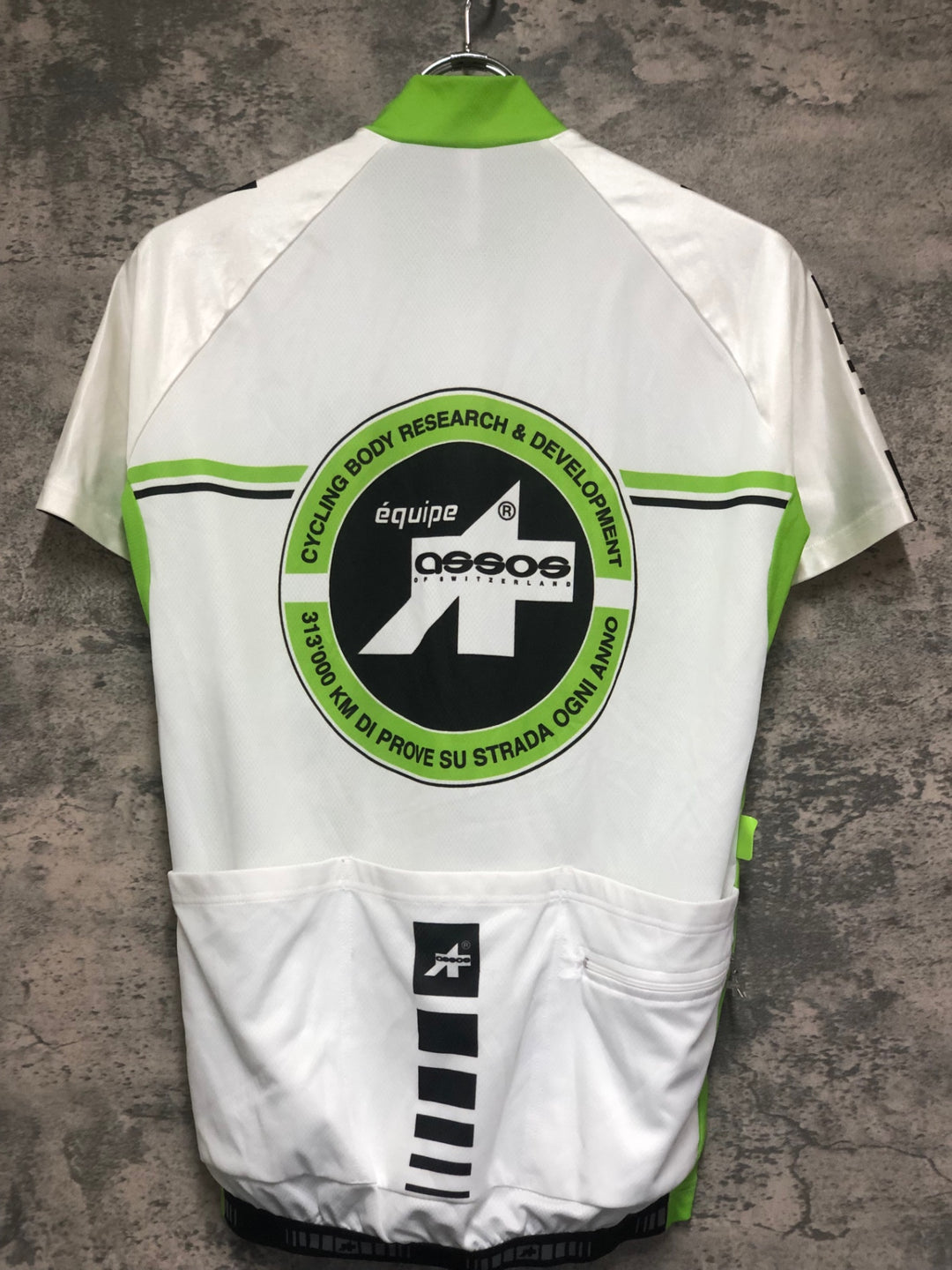 KK977 アソス assos EQUIPE NIKOPOL 半袖 サイクルジャージ M 白緑