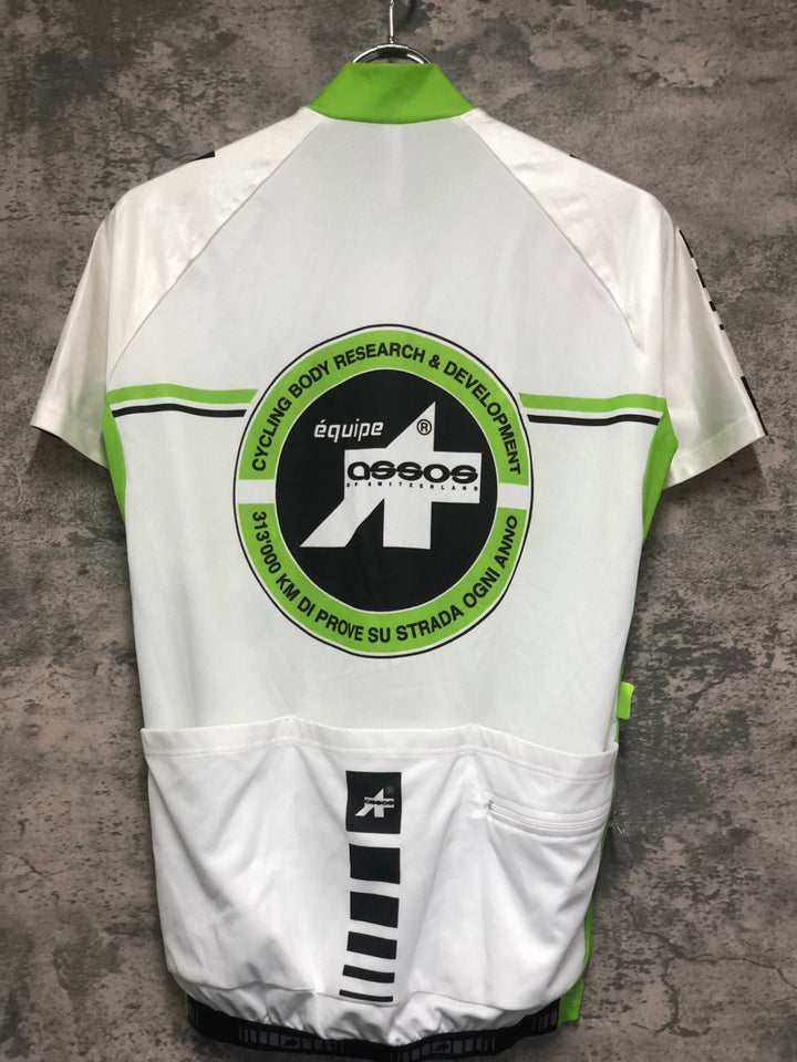 KK977 アソス assos EQUIPE NIKOPOL 半袖 サイクルジャージ M 白緑