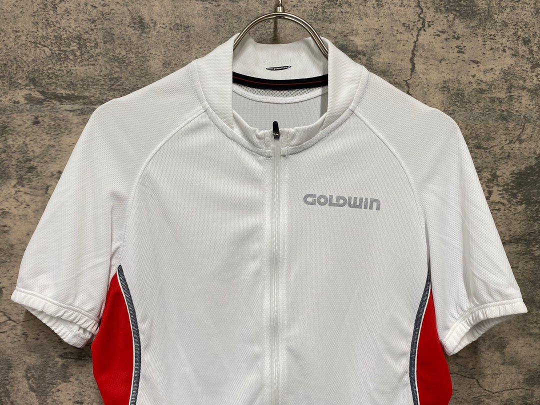 KD235 ゴールドウィン GOLDWIN 半袖 サイクルジャージ 白赤 L