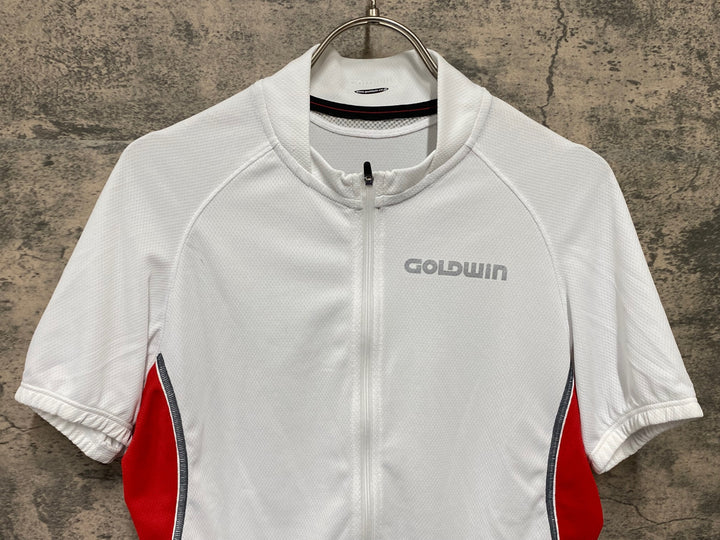 KD235 ゴールドウィン GOLDWIN 半袖 サイクルジャージ 白赤 L