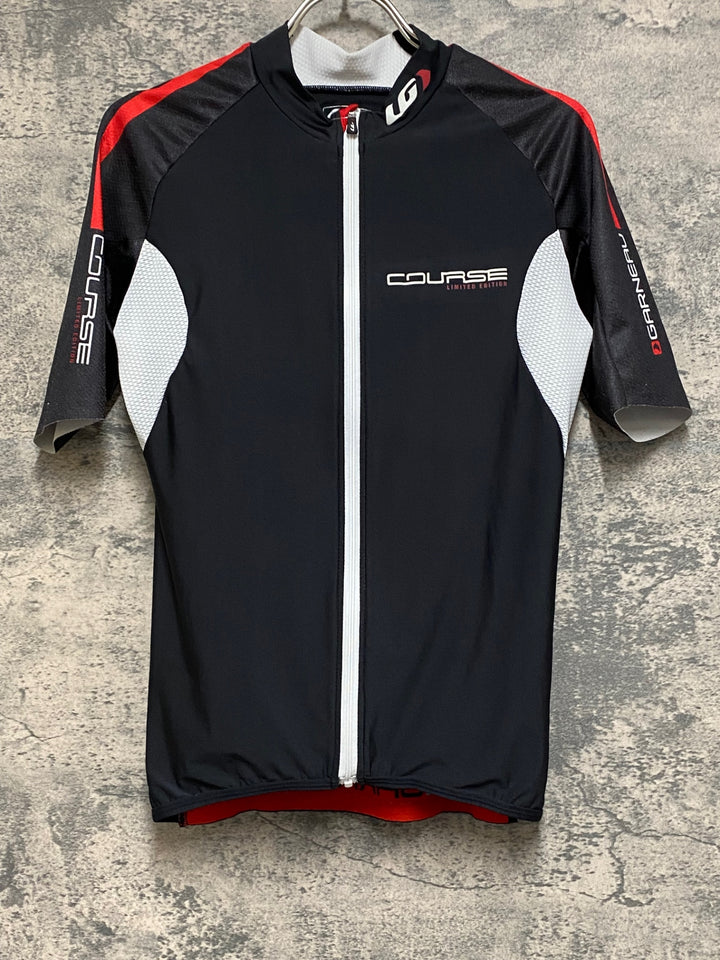 JQ314 ガノー GARNEAU 半袖 サイクルジャージ 黒 赤 Ｍ