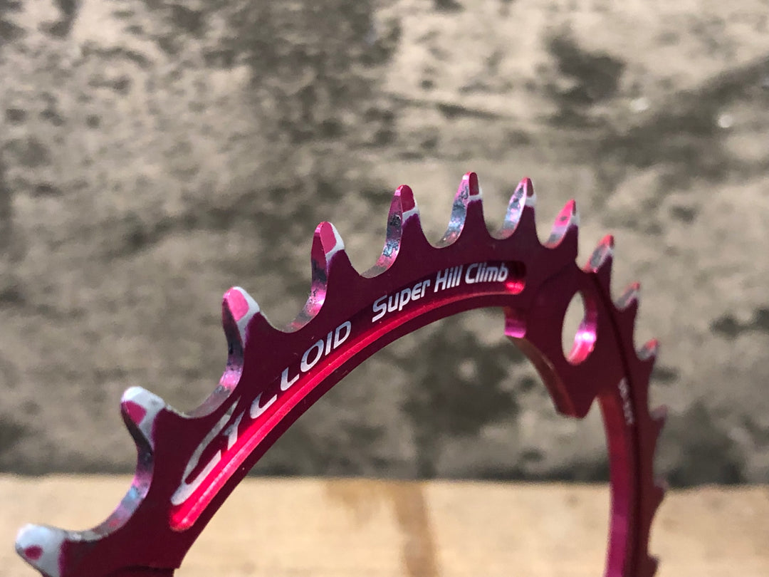 JO927 スギノ SUGINO サイクロイド Cycloid Super Hill Climb CY4-SHC 楕円 インナー チェーンリング 32T 赤 PCD110