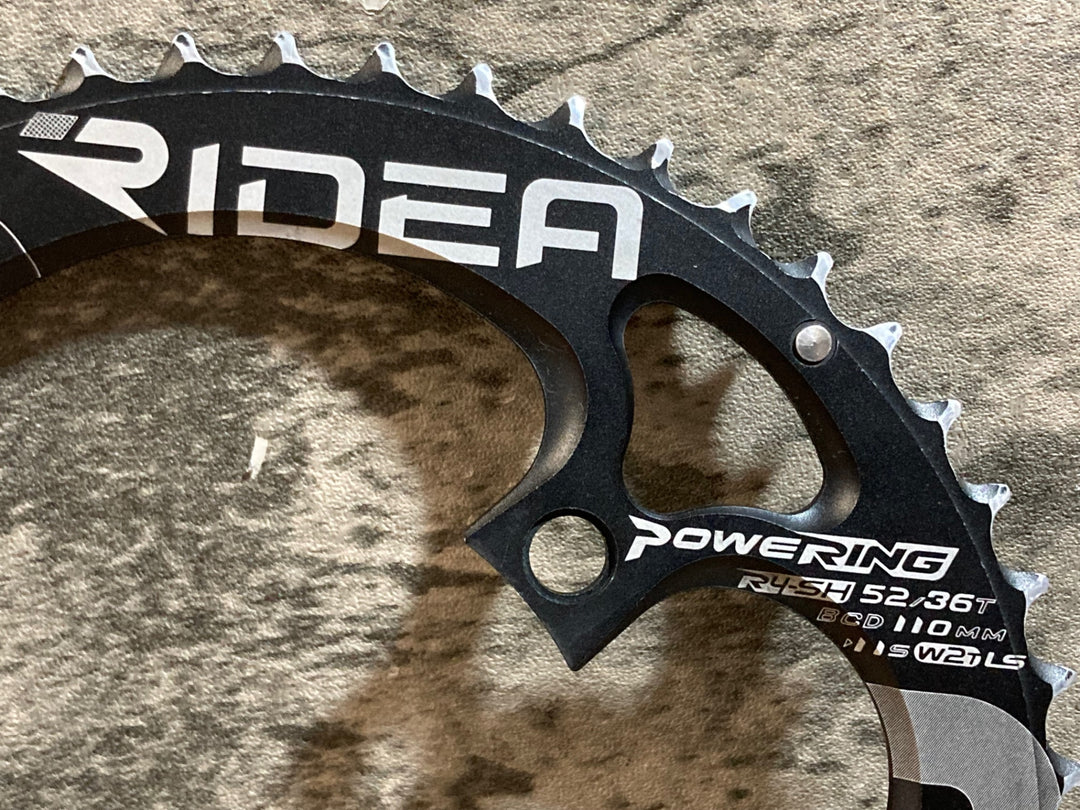 JZ632 ライデア RIDEA POWERING 楕円 チェーンリングセット 52/36T PCD110